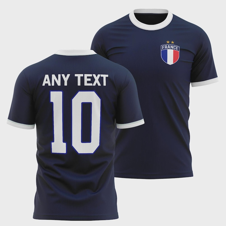 France Personalised Football T shirt For Men, Custom English Badge Mens Tee, Tee For Sports Event, England Football Gift image 1