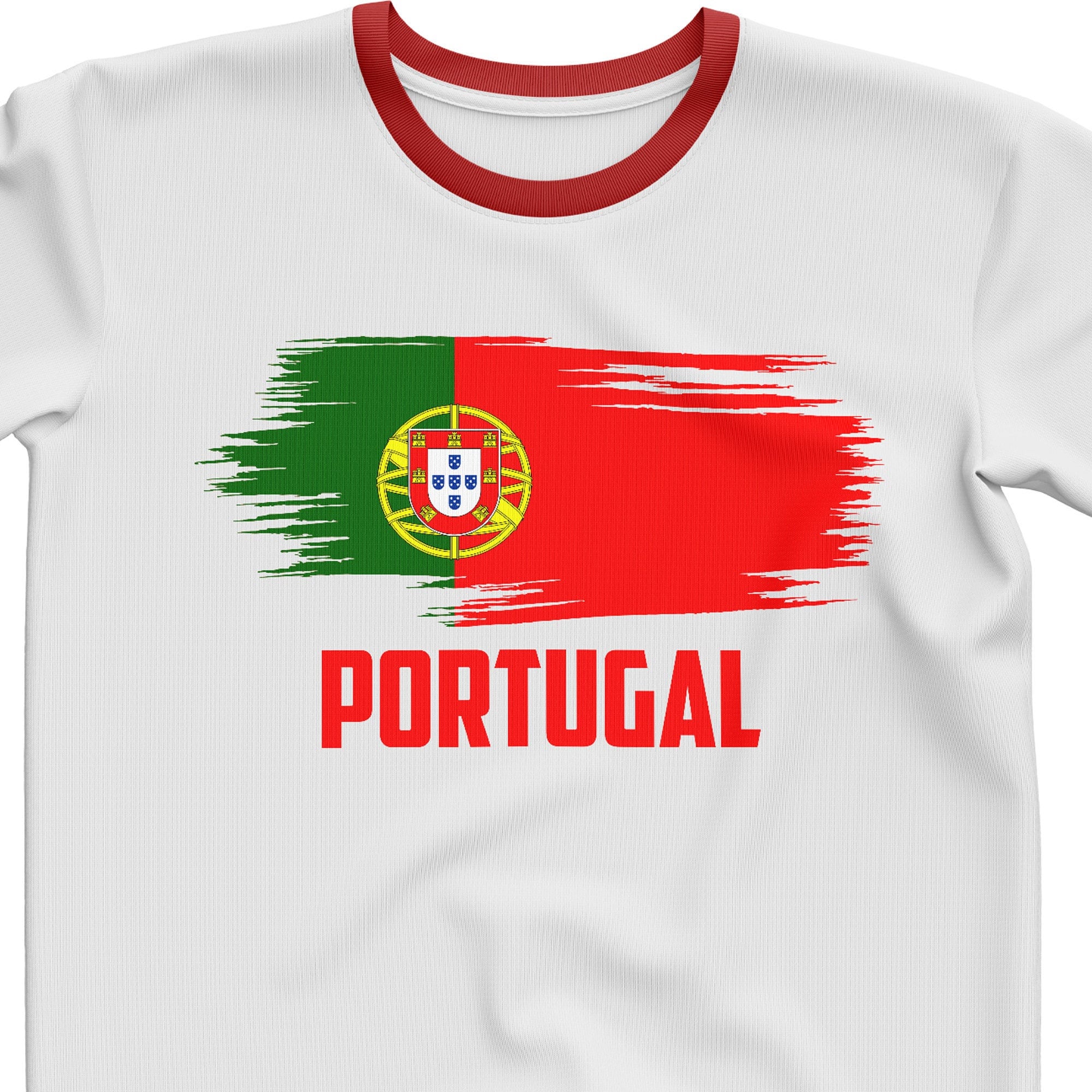 Ansættelse Akvarium hul Portugal Flag T Shirt Portugal Tshirt Ringer White Red - Etsy