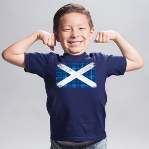 Scotland Tartan T shirt For Kids, Kids Scotland T Shirt, Country Gifts For Rugby