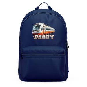 Personalisierter Personenzug-kundenspezifischer Mini-Rucksack, kundenspezifischer Name gedruckter Rucksack, Schulanfang 3D-Rucksack für Kinder, Jugend und Kindergarten