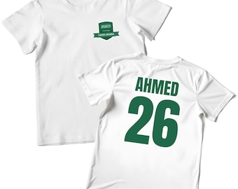 Custom Saudi Arabia Football T shirt For Kids, Saudi Arabia Shirt for Him or Her, Saudi Arabia Top, Saudi Arabia Flag 2026 White Cotton Tee