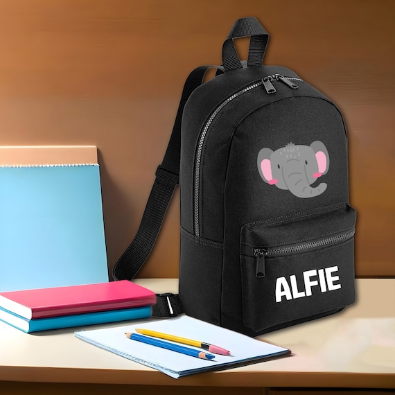 animal elephant backpack bag kids Personalised Elephant Face Mini Backpack for Kids Safari Animal Back to  School Nursery Bag Boys Girls