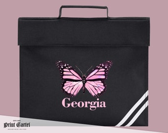 Mochila de mariposas, mochila personalizada, mochila escolar personalizada, regalo perfecto para la vuelta al cole, mochila con nombre personalizado, mariposas