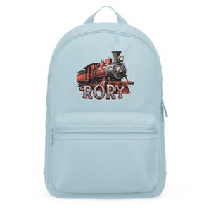 Kinder benutzerdefinierte Dampfzug Mini Rucksack, Vintage Tasche mit Namen, Geschenk für Kindergarten und Jugend, Dampfmaschine Rucksack, Zugtaschen