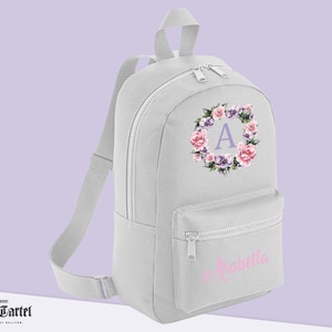Sac à dos personnalisé pour enfant, cartable personnalisé avec nom et initiale, rentrée des classes, sac de chambre d'enfant, mini sac à dos, cartable pour tout-petit