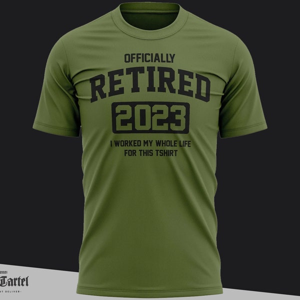 Officially Retired 2023 Funny T Shirt for Men, Retirement Gifts for Him Mens Novelty Gift Wife Tee Top Tshirt, Retirement Present