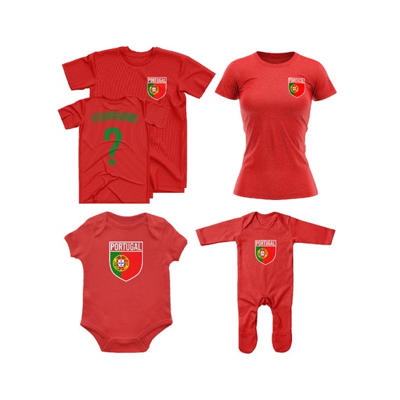 Portugal Name and Number Supporters Outfit Portugal Football Top