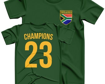 South Africa Champions 2023  T shirt For Kids, Childrens South Africa Badge T Shirt, Rugby Champions 2023