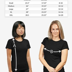 K&ouml;nnte beinhalten: Eine Tabelle, die Damenbekleidungsgr&ouml;&szlig;en mit entsprechenden Kleidergr&ouml;&szlig;en in Gro&szlig;britannien zeigt. Die Tabelle zeigt die L&auml;ngen- und Breitenma&szlig;e in Zoll f&uuml;r jede Gr&ouml;&szlig;e. Die Tabelle ist mit den Buchstaben A und B beschriftet, die den L&auml;ngen- und Breitenma&szlig;en entsprechen.
