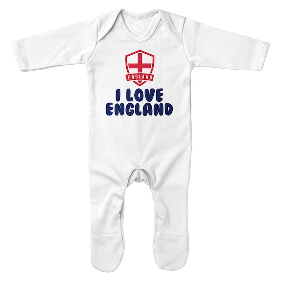 Baby Clothing Newborn England Rugby Kit I Love England Romper Suit