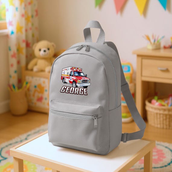 Mochila pequeña de ambulancia personalizada para niños, diseño de