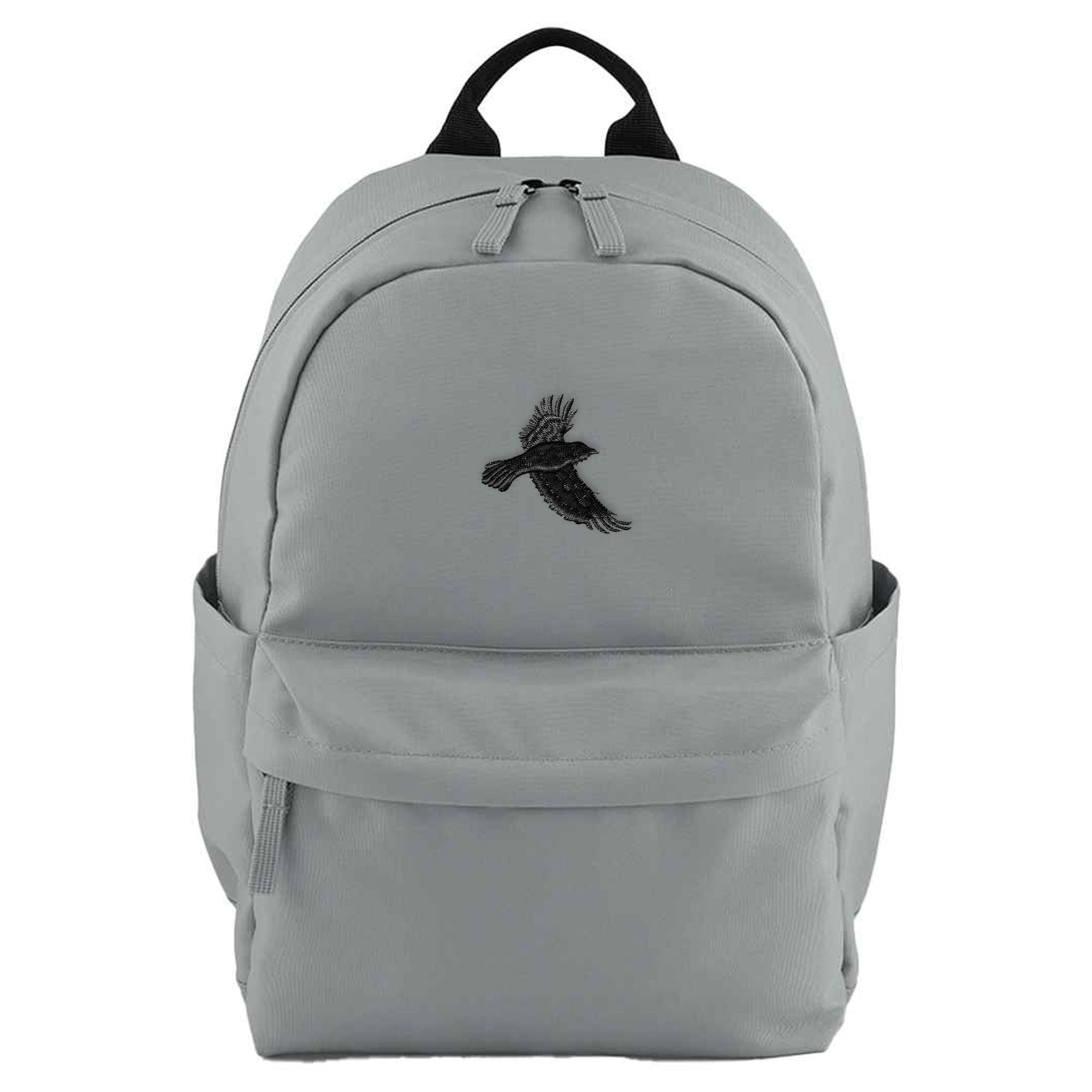 3-in-1 raven mini backpack Embroidered Raven Mini Backpack, Gothic Bird Mini Bags, Black Raven Design  Backpack, Crow Patch Backpack for Boys and Girls, Bird Design Bag