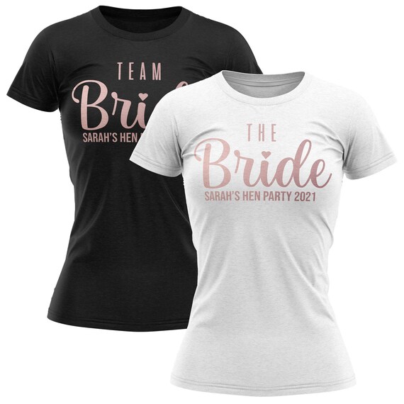 Personalised Hen Party T Shirts Team 