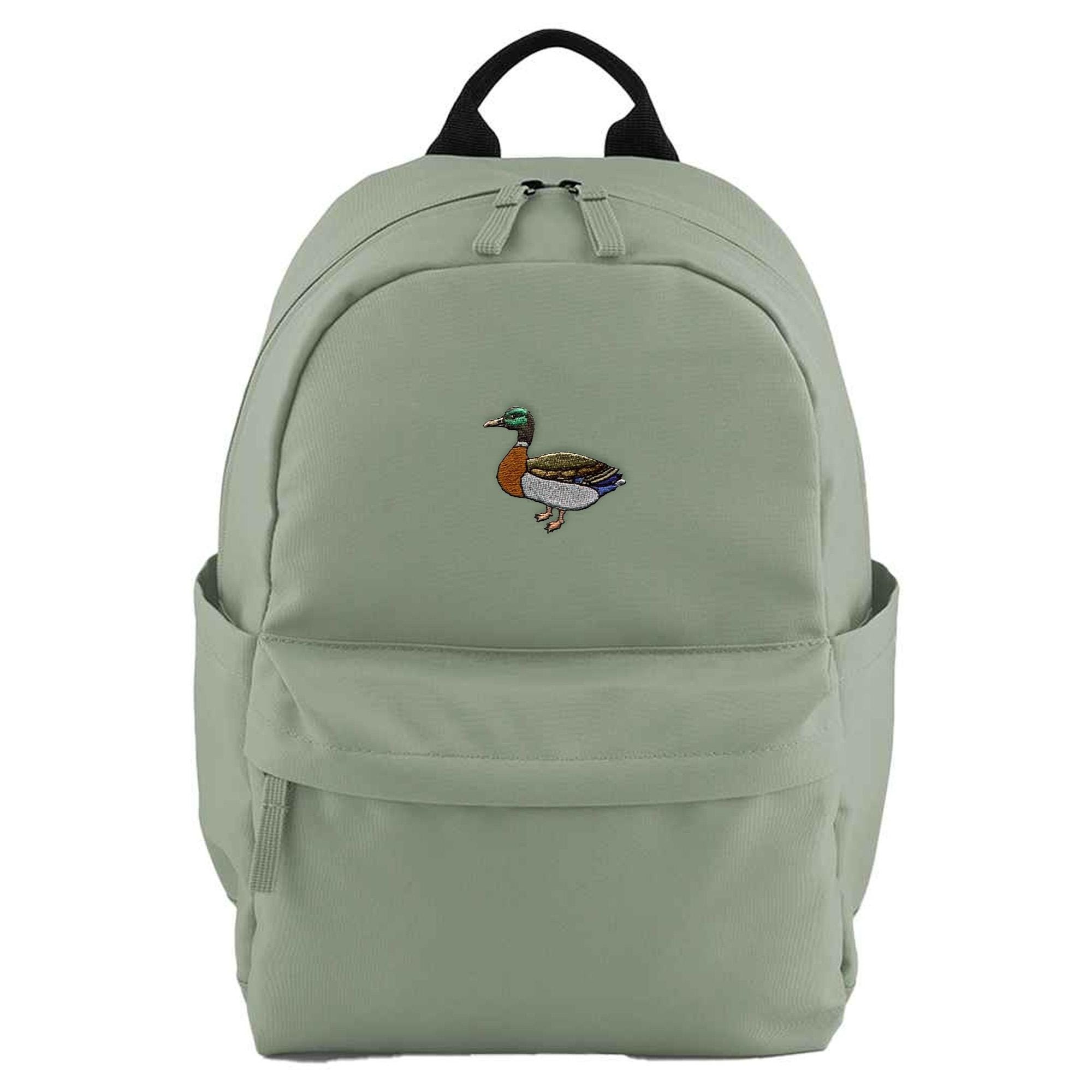 Embroidered Mallard Duck Design Mini Backpack, Premium Mini 