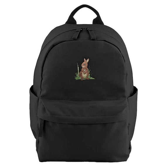 Embroidered Rabbit Mini Backpack, Fluffy Bunny Backpack for Kids, Animal  Patch Backpack, Preschool Bunny Bags, Hand Stitched Rabbit Backpack - Etsy