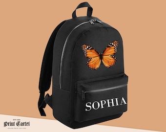 Personalizowana torba motyl, Personalizowany plecak z imieniem i motylem, Powrót do szkoły, Plecak motyl dla malucha, Mini plecak szkolny