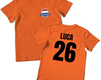 Custom Netherlands Football T shirt For Kids, Netherlands Shirt for Him or Her, Netherlands Top, Netherlands  Flag 2026 Orange Cotton Tee