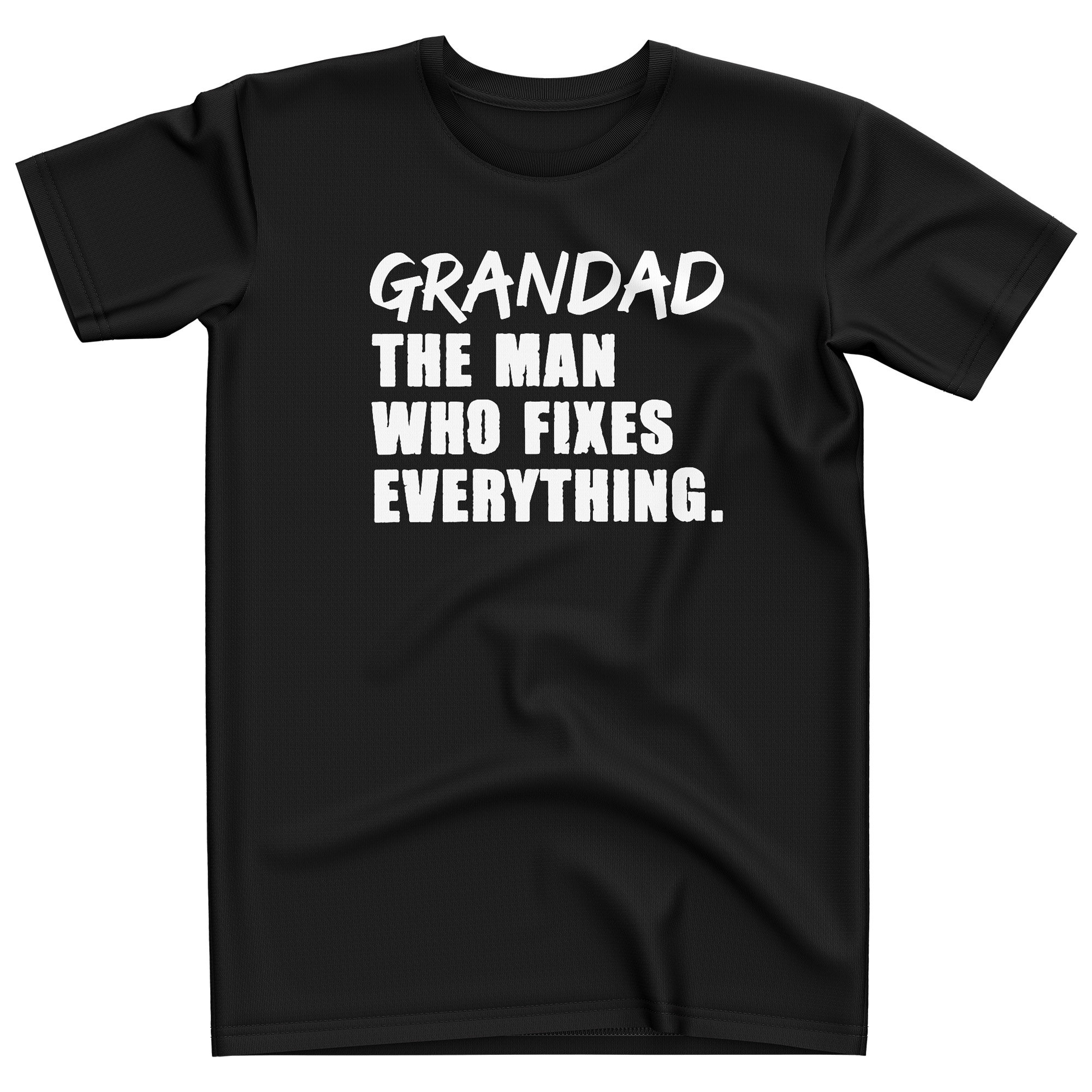 Men's Funny 'Grandpa Knows Everything' T-Shirt - Father's Day Birthday Gift Tee (Medium, Black)