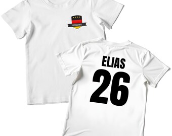 Custom Germany Football T shirt For Kids, Germany Shirt for Him or Her, Germany Top, Germany Flag 2026 White Cotton Tee