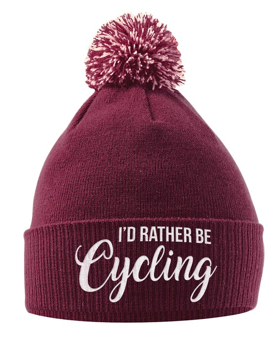 Id Rather Be Cycling Funny Bobble Hat Gifts for Boys Cycling Gifts Funny Beanie Hat Winter Gift Birthday Christmas Men Women Bike Etsy