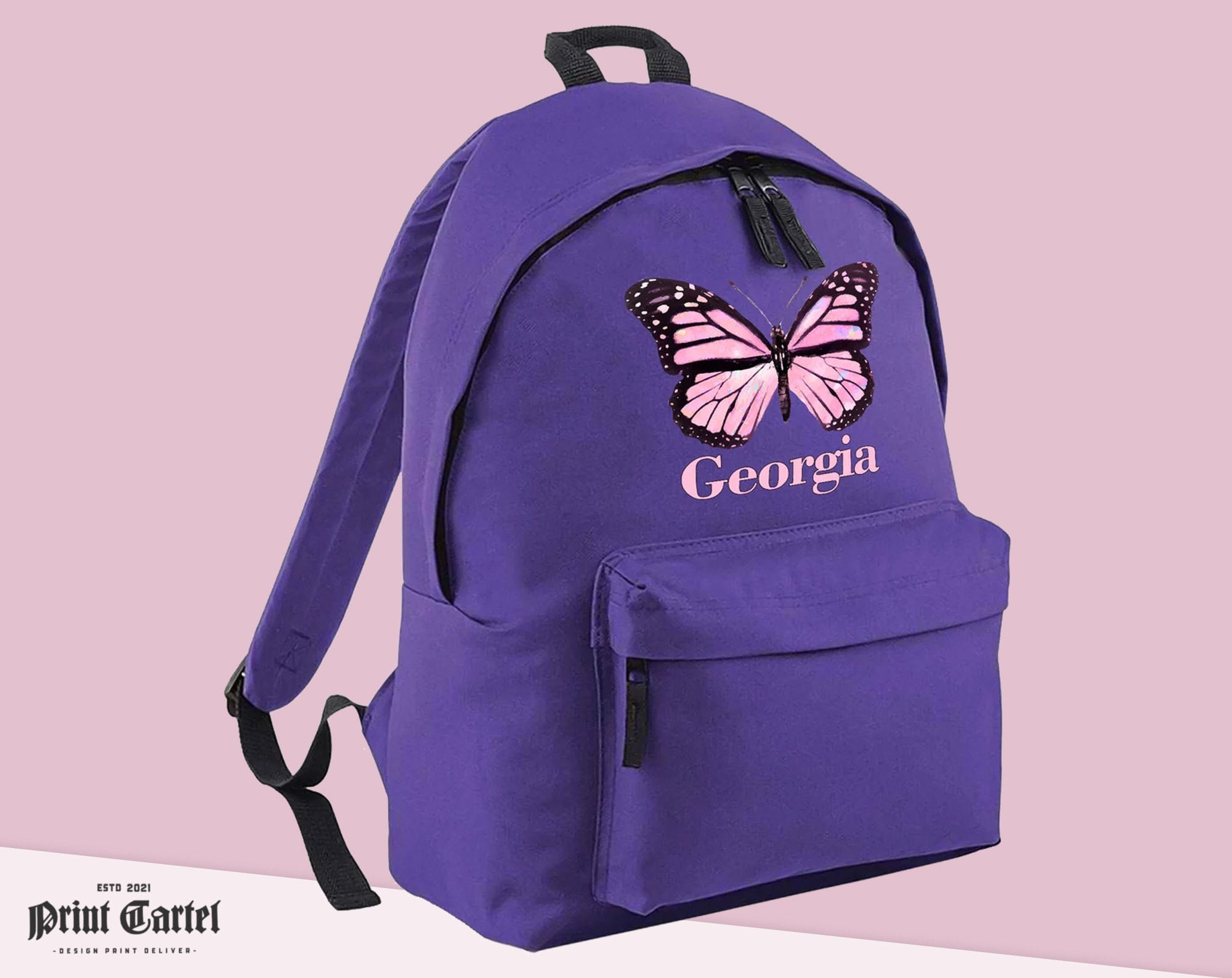 Purple butterfly backpack hotsell