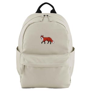 Embroidered Fox Mini Backpack for Kids, Premium Mini Backpack, Back to School Jungle Design Bags, Wildlife Design Backpack, Cute Backpacks