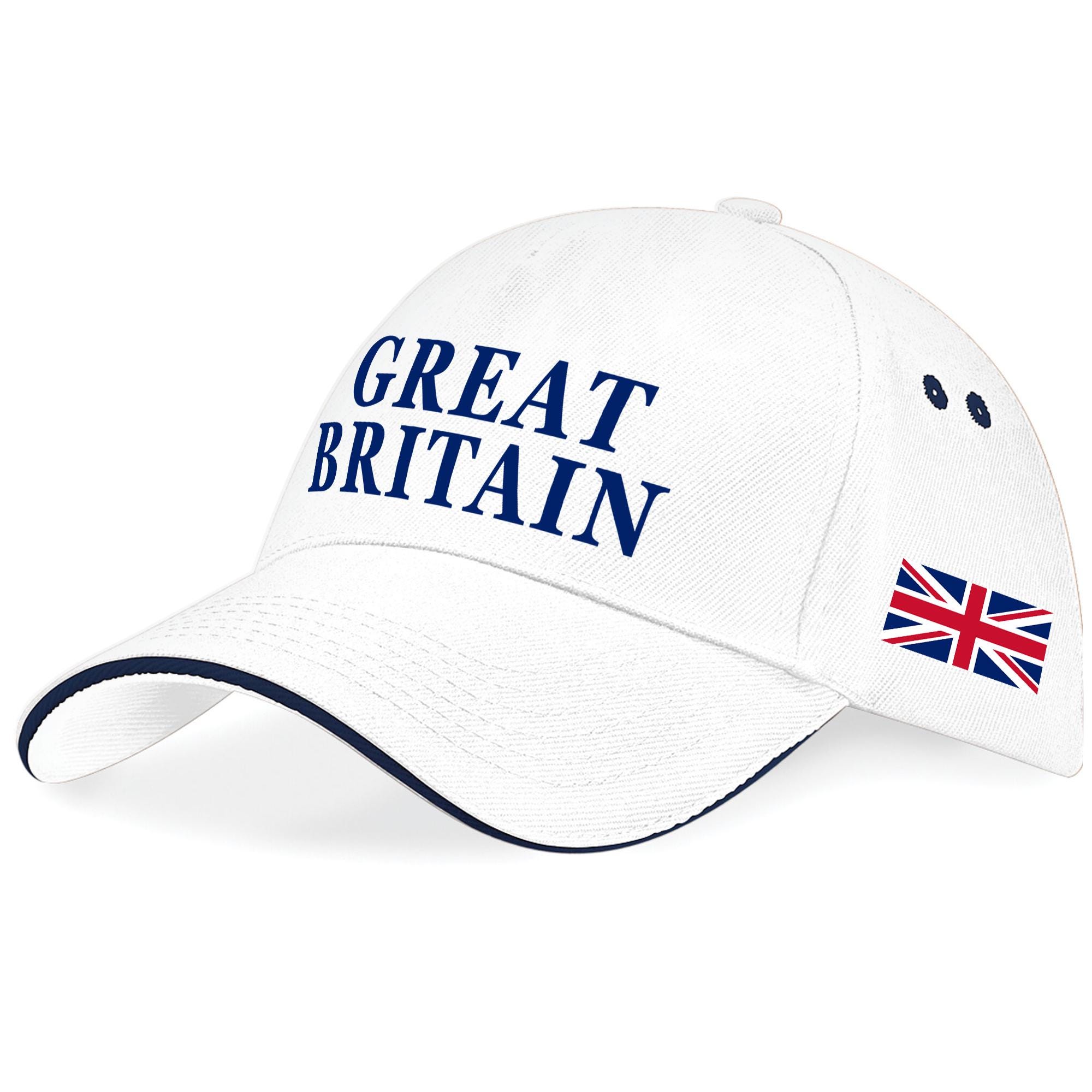 Great Britain Baseball Cap With UK Flag Patch, Adjustable Strap
