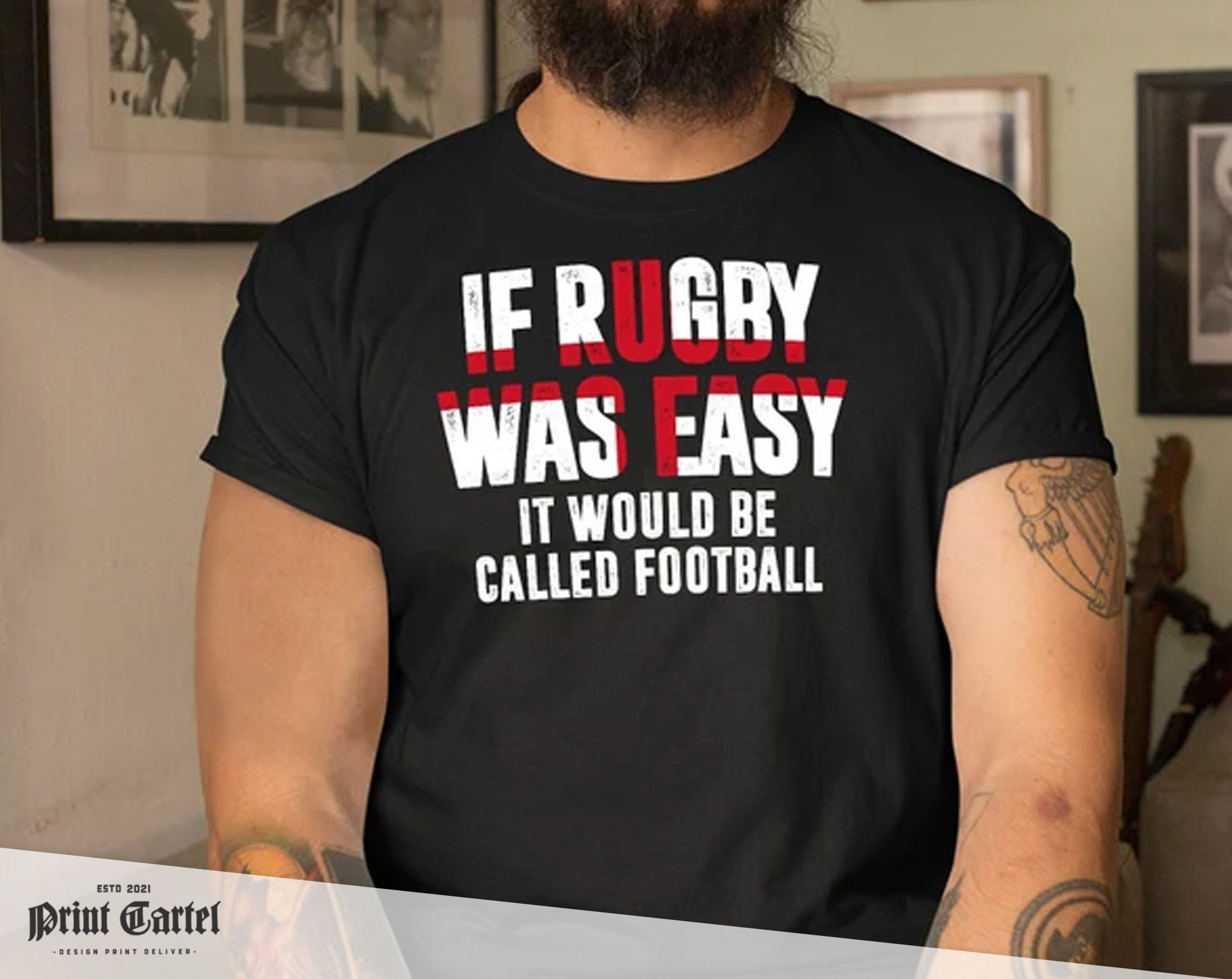 If Rugby Was Easy England Tshirt Mens England Hoodie England - Etsy