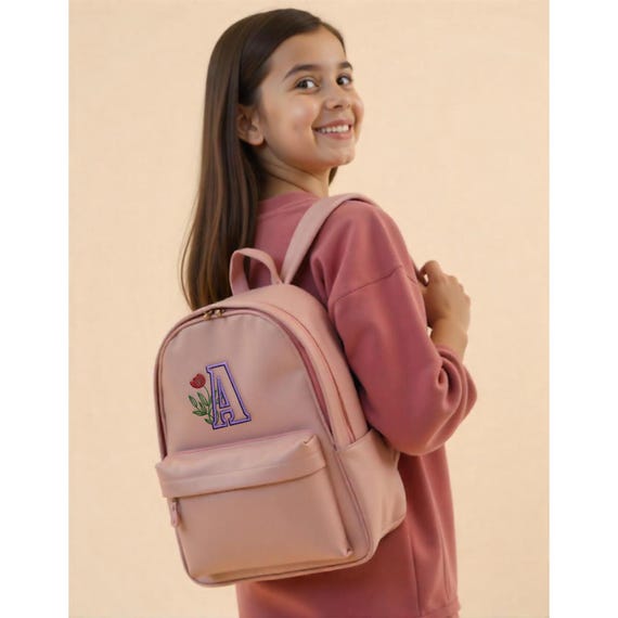 cute girls mini backpack Justice Cheetah Product details sharkmouth pocket on front that folds open Personalised Girls Initial Mini Backpack,