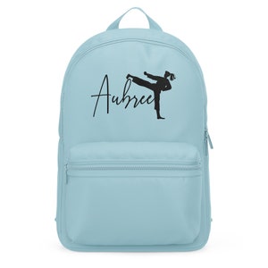 Personalised Karate Sketch Mini Backpack For Girls, Personalised Karate Backpack For Girls, Girl Gifts For Back to School