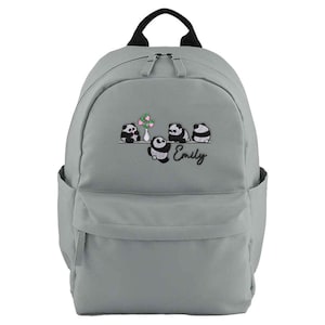 Personalised Baby Pandas Mini Backpack, Custom Kids Bag, Back to School Kids Bag, Gift For Daughter Backpack, Panda Theme Backpack for Kids