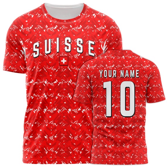 T shirt de football suisse unisexe maillot de football suisse retro cadeaux de football personnalises pour le pays Etsy France