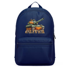 Custom Boys Army Tank Mini Backpack, Military Vehicle Design Bags, Personalised Bags with Name, Nursery Bags Military Design for Children