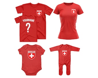 Maillot de football Suisse 2022 domicile maillot de football rouge blanc haut homme adulte taille M caraco trikot moyen Etsy France