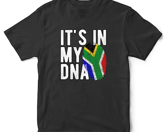 South Africa DNA Fingerprint T Shirt For Kids, South Africa Flag Kids T Shirt, Kids Gifts For Sports Event