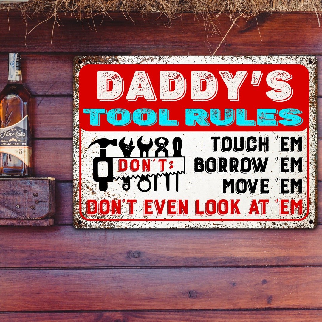 Tool Rules Sign Custom Tool Rules Sign for Garden & Outdoor, Funny Custom Tool Rules ...