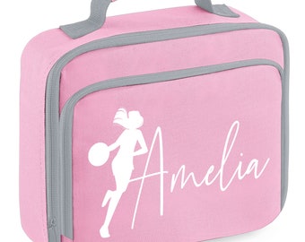 Personalised Basketball Lunch Bag Girls