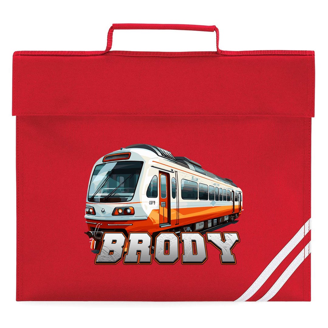 Reception Backpack Custom Name Boys Passenger Train Book Bag, Personalised Kids Backpack ...