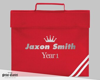 Personalisierte Tasche mit Namen und Schuljahr, personalisierte Buchtasche, perfektes Geschenk zum Schulanfang, personalisierte Namensbuchtasche, Buchhalter