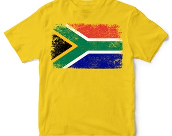 Souht Africa Grunge Flag T Shirt  Kids, I love South africa T shirt