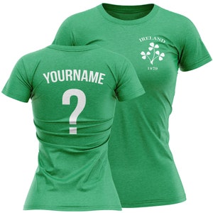 パーソナライズされたアイルランドTシャツレディース 画像 1