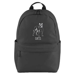 Personalised Dog Backpack for Kids, Embroidered Staffy Backpack, Custom Pet Photo with Childs Name, Back to School Bags for Boys and Girls