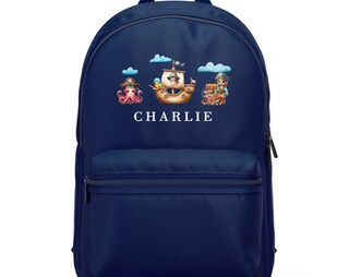 Zaino Kids A Tema Pirata Per Asilo E Scuola Materna - Leggero, Con Tante Tasche E Spallacci Imbottiti, Per Bambini Da 2 A 8 Anni
