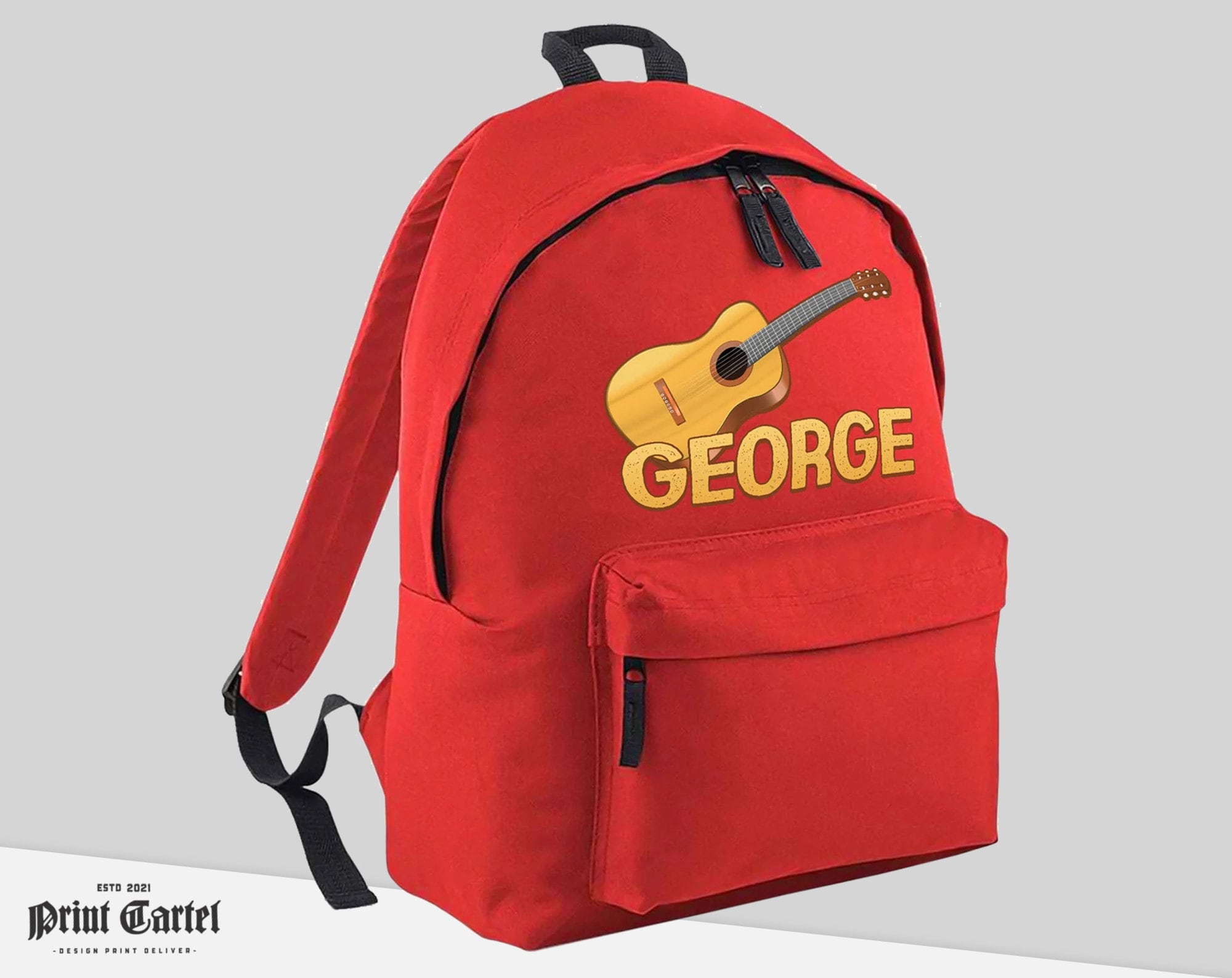 Showudesigns Kids Backpack With Guitar Design - Personalized Children's School Bag