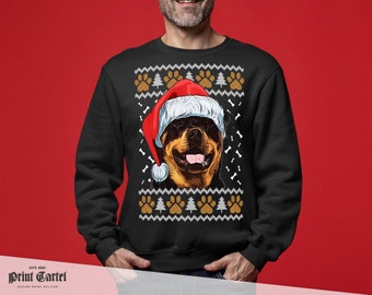 Rottweiler Christmas Sweater, Rottweiler Sweatshirt, Christmas Sweater, Christmas Gift for Her, Mens Womens Kids, Christmas Gift