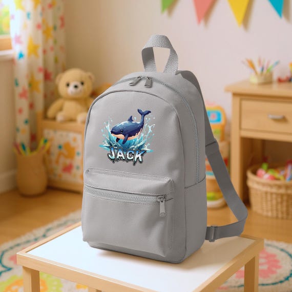 Kids Custom 3D Whale Mini Backpack, Personalised Name Bag for Nursery,  Elementary Bag for Kids, Daycare Backpack, Birthday Gift for Children - Etsy