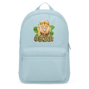 Gepersonaliseerde mini-rugzak safari leeuw voor kinderen, aangepaste tas met naam, Jungle King-rugzak, schoolrugzak voor kinderen, safaridierentas