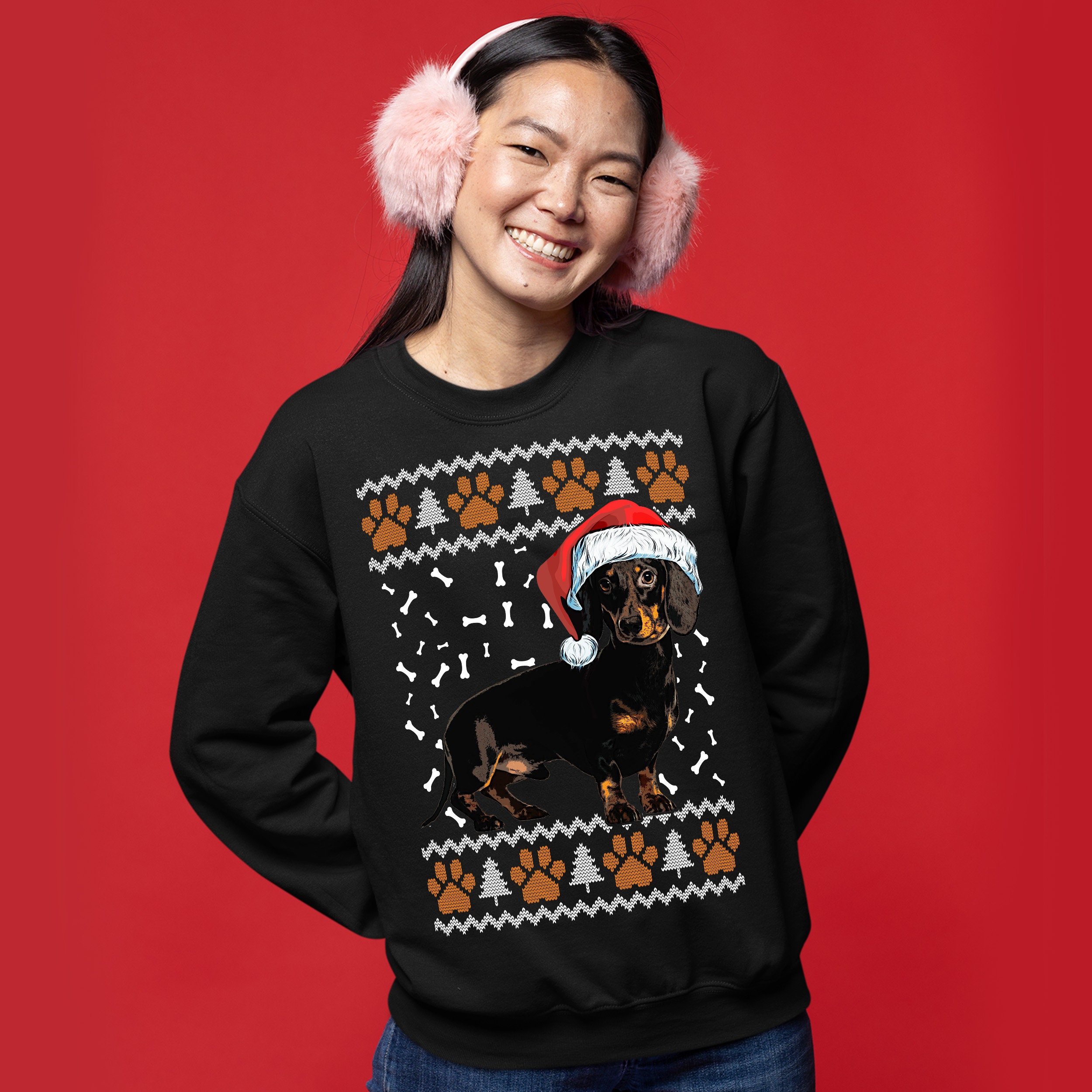 Dachshund christmas jumper mens best sale