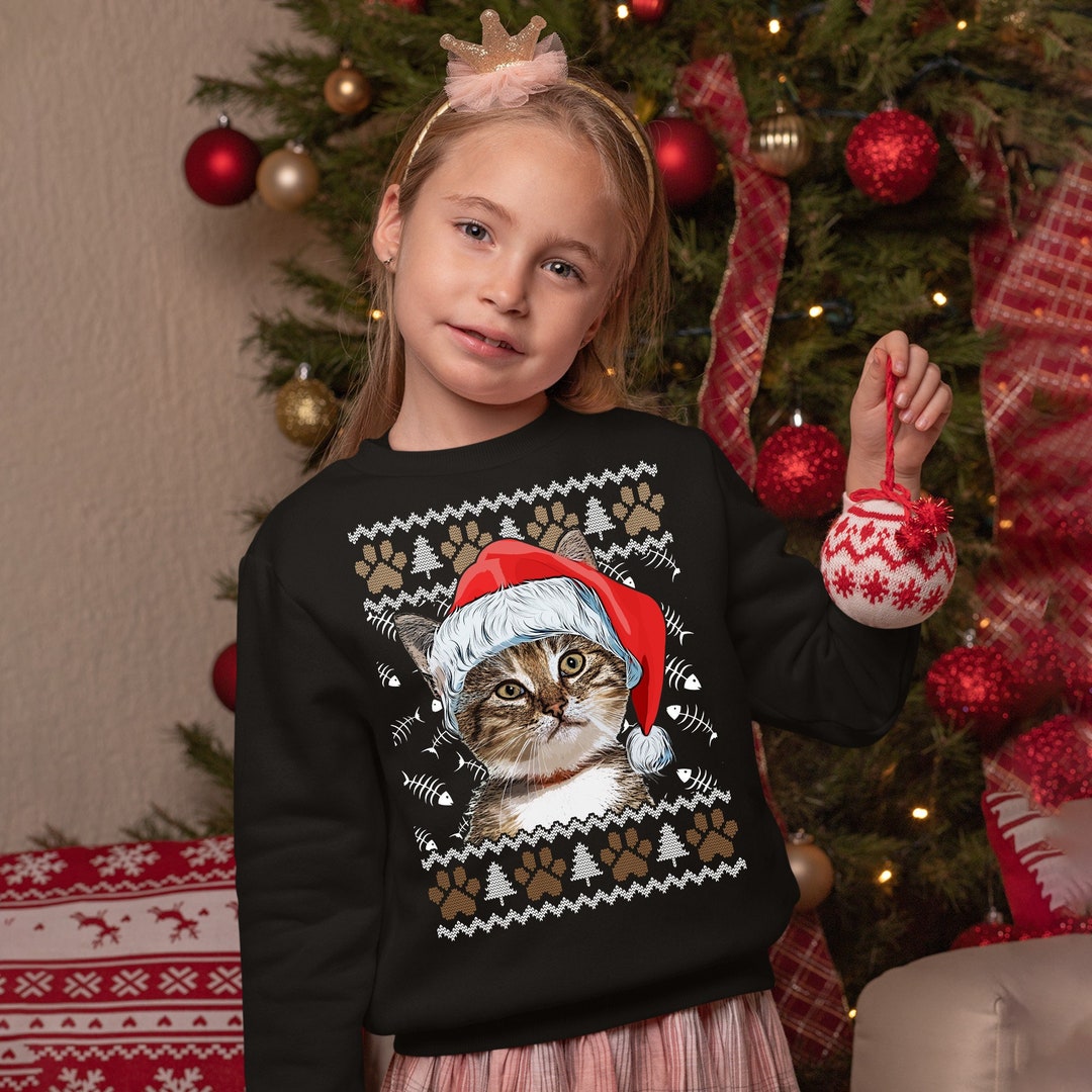 Tabby Cat Christmas Sweater, Tabby Cat Sweatshirt, Christmas Sweater