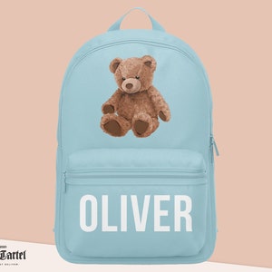 Sac à dos ours en peluche, sac d'école personnalisé, sac à dos personnalisé, sac à dos pour tout-petits, mini école de sac à dos, sac à dos pour garçons, sac à dos pour enfants